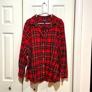 Lands’ End Plus-Size Flannel 24W